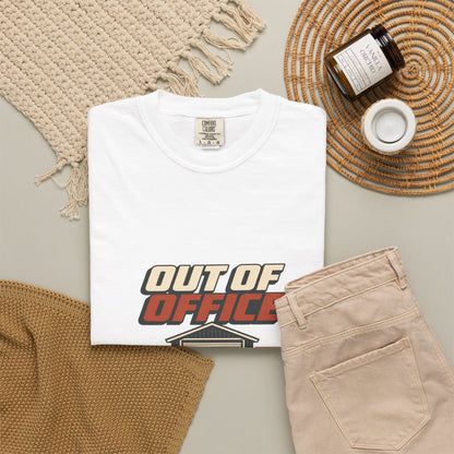 Out of Office In the Garage T-Shirt | Retro Garage Car Tee