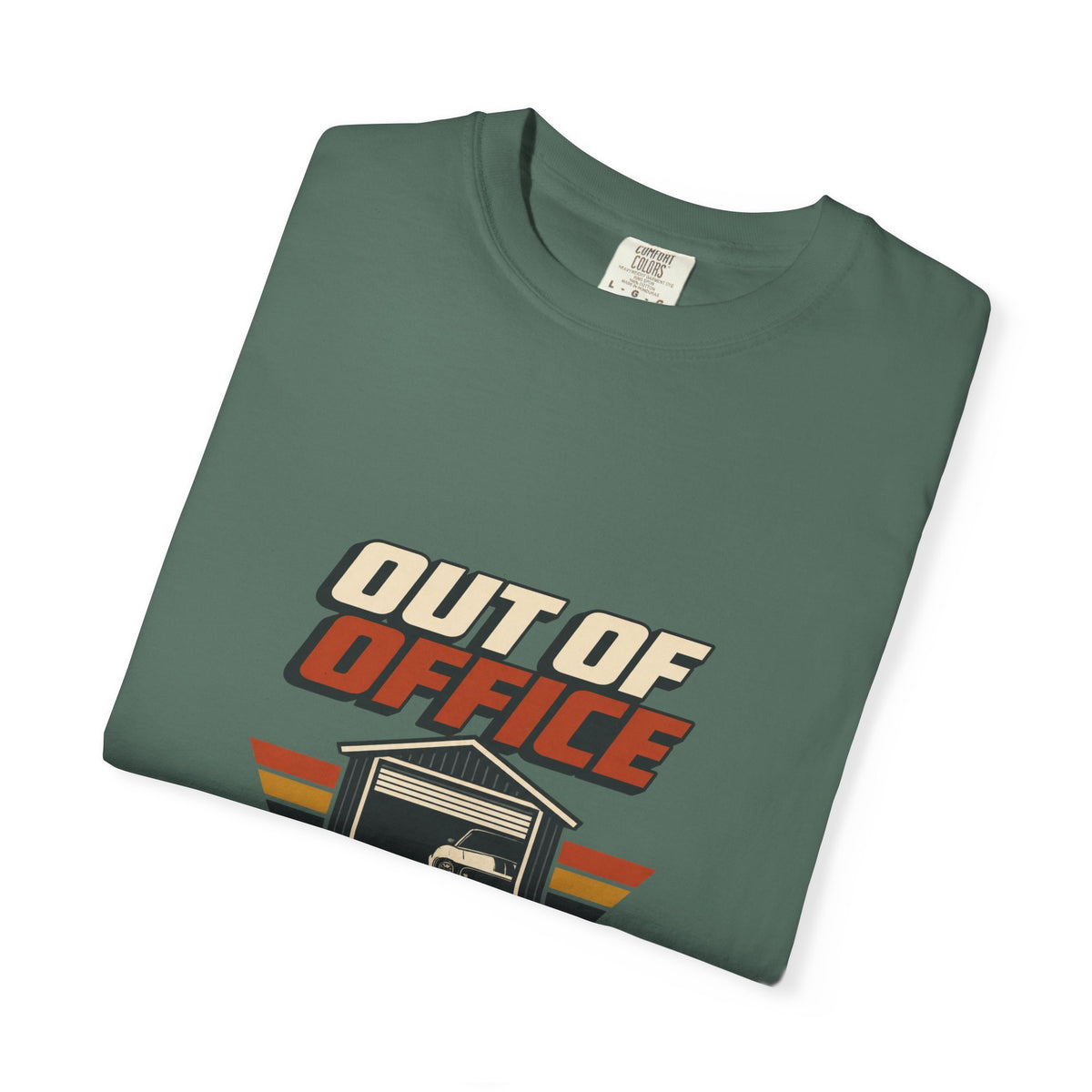 Out of Office In the Garage T-Shirt | Retro Garage Car Tee