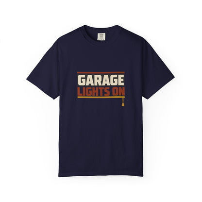 GARAGE LIGHTS ON T-Shirt | Retro Workshop Tee