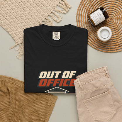 Out of Office In the Garage T-Shirt | Retro Garage Car Tee