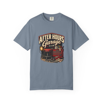 After Hours Garage Club T-Shirt | Retro Mechanic Workshop Tee