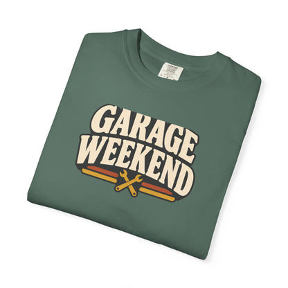 Garage Weekend T-Shirt | Retro Garage Workwear Tee