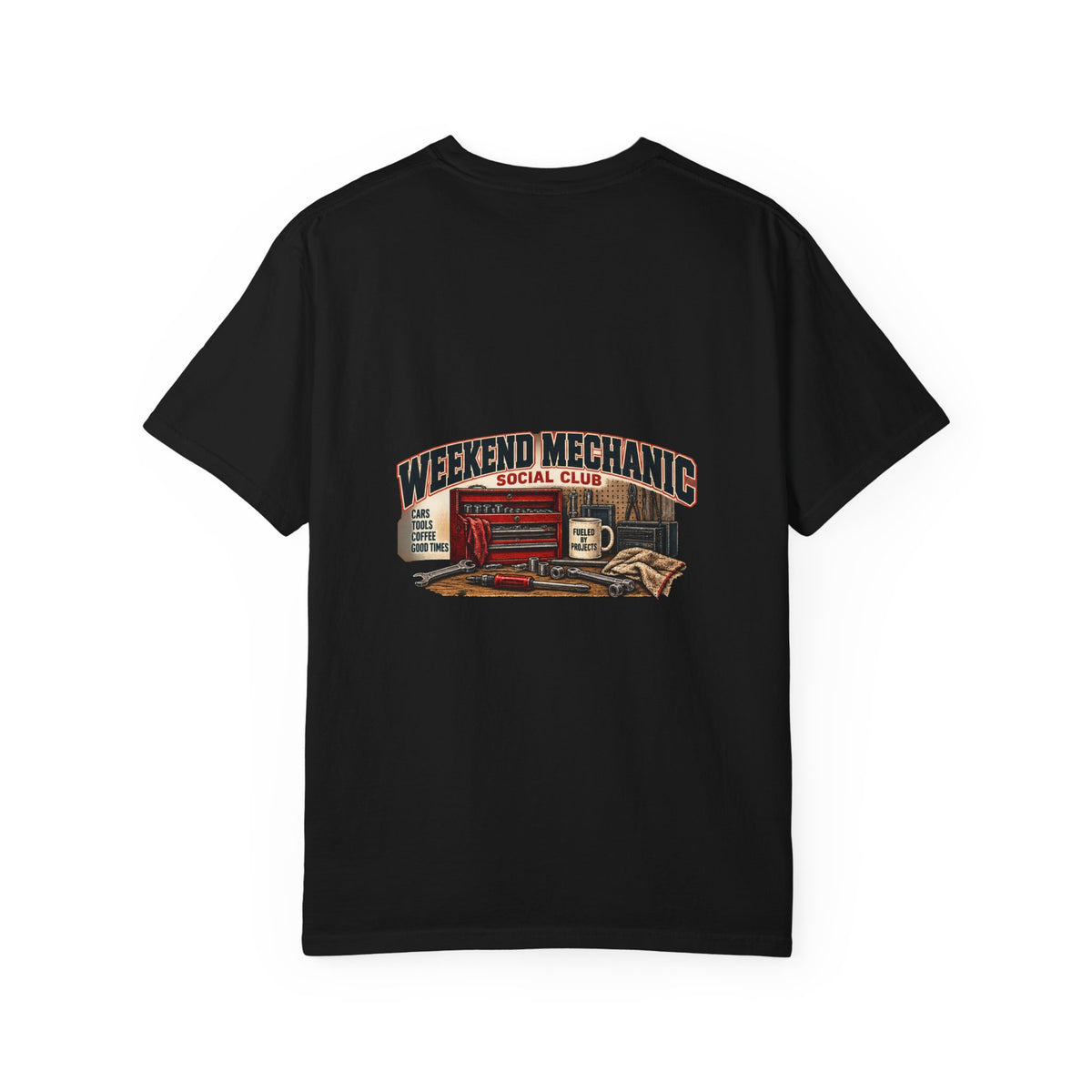 Weekend Mechanic Social Club T-Shirt | Retro Garage Workshop Tee