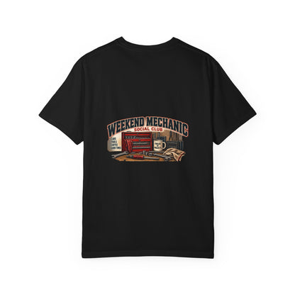 Weekend Mechanic Social Club T-Shirt | Retro Garage Workshop Tee