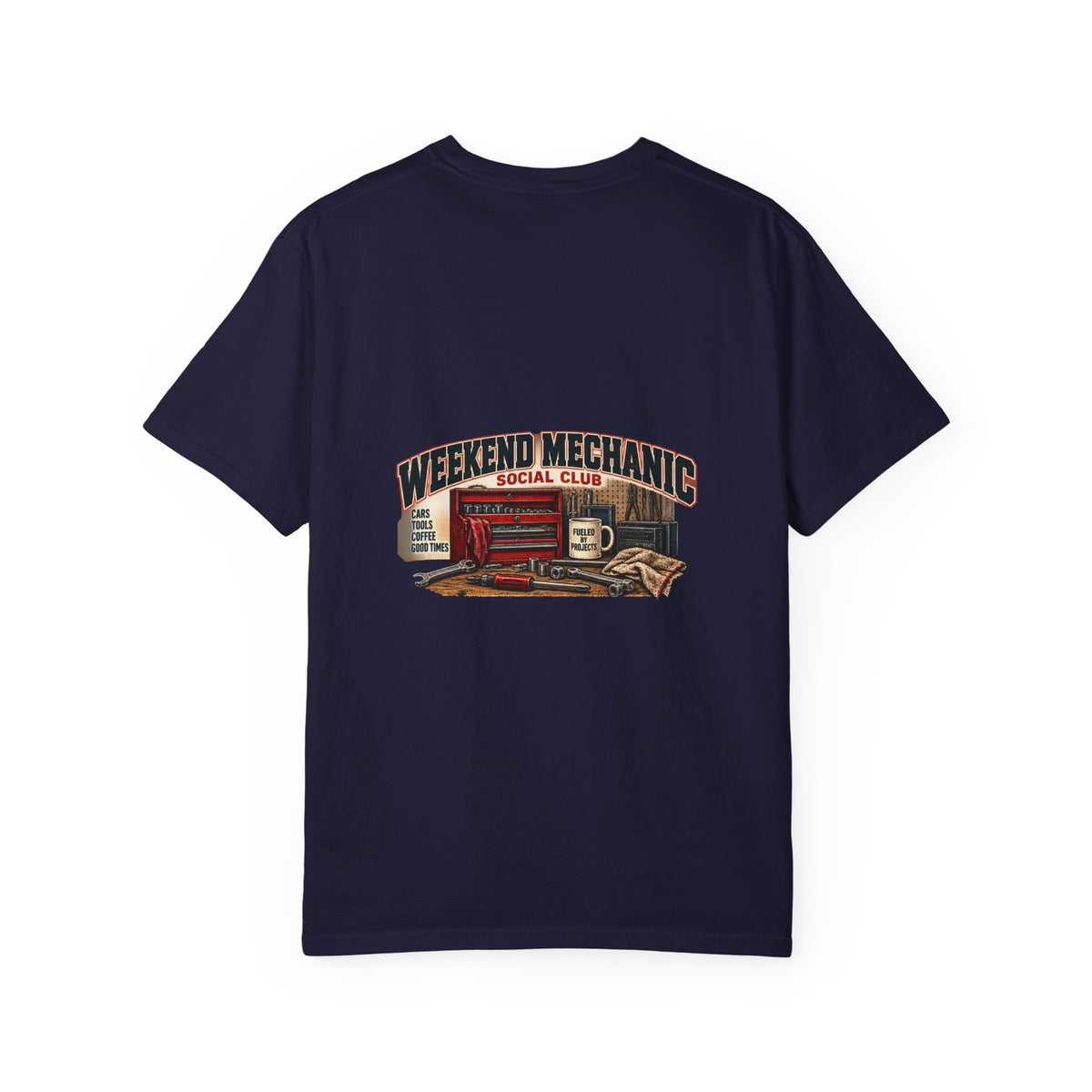 Weekend Mechanic Social Club T-Shirt | Retro Garage Workshop Tee