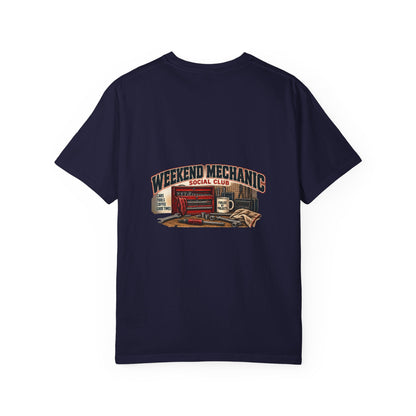 Weekend Mechanic Social Club T-Shirt | Retro Garage Workshop Tee