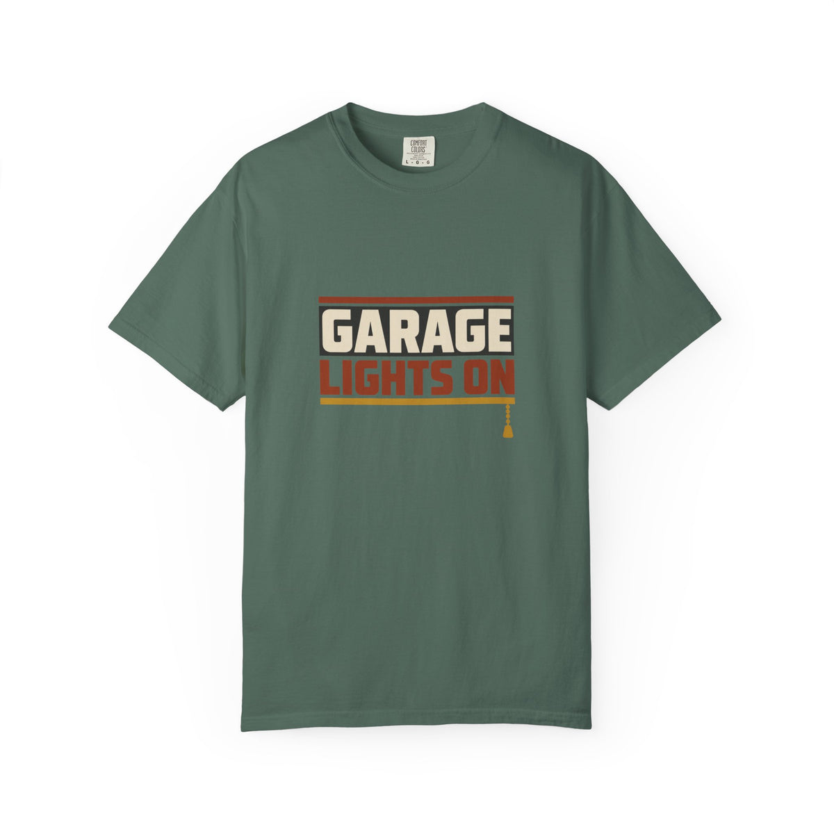 GARAGE LIGHTS ON T-Shirt | Retro Workshop Tee