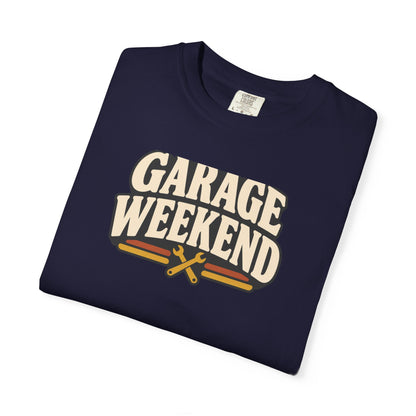 Garage Weekend T-Shirt | Retro Garage Workwear Tee