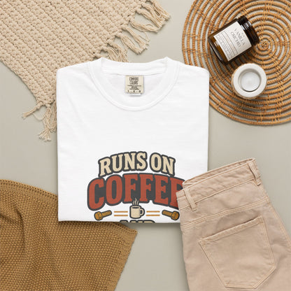 Runs on Coffee and Bad Ideas T-Shirt | Retro Garage Tee