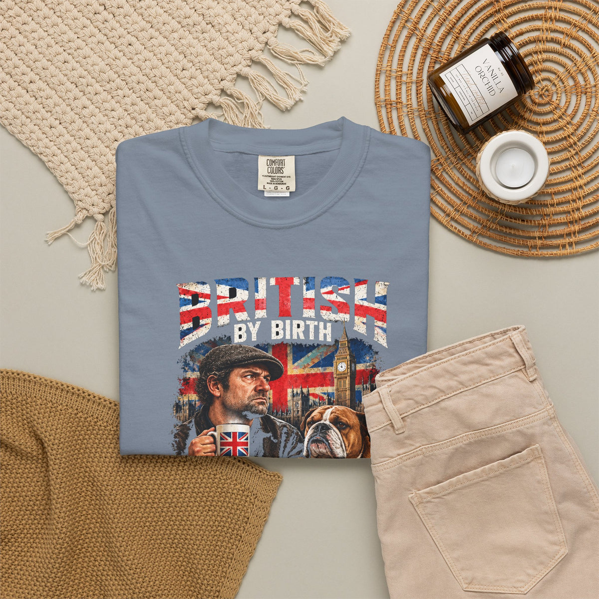 British By Birth Sarcastic By Choice T-Shirt | Vintage British Humor Tee