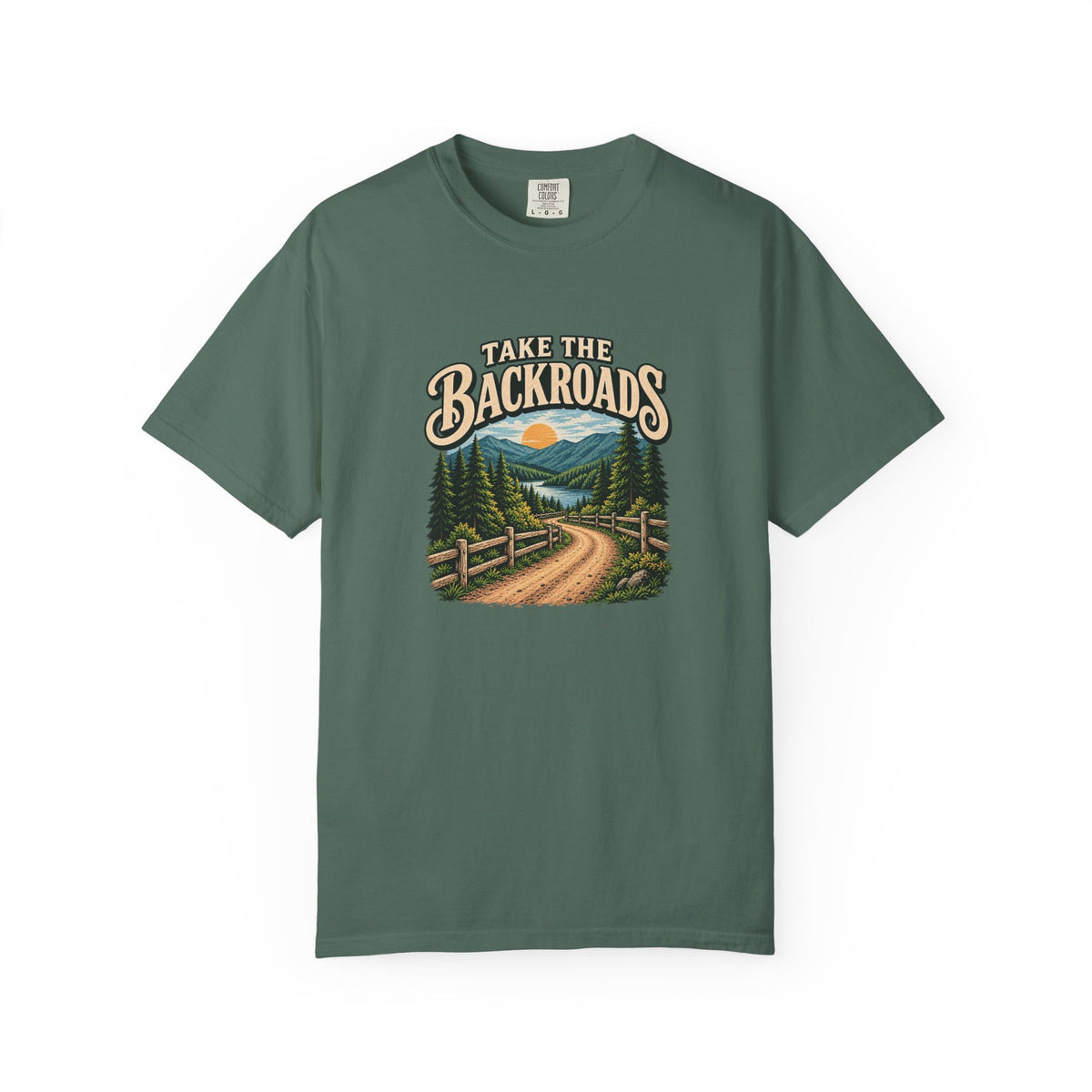 Take the Backroads T-Shirt | Retro Mountain Road Outdoor Tee