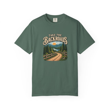 Take the Backroads T-Shirt | Retro Mountain Road Outdoor Tee