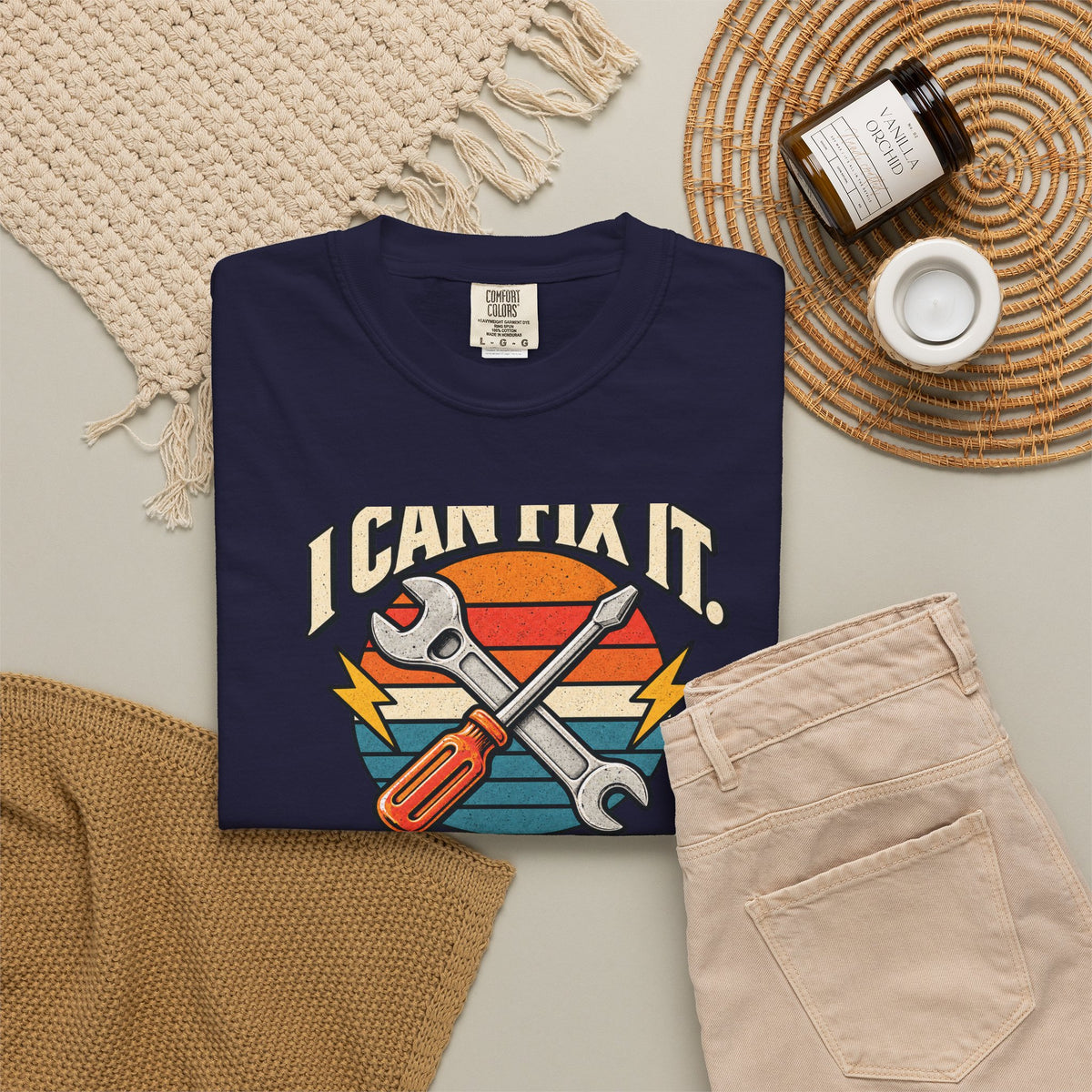 I Can Fix It. I Just Don't Want To. T-Shirt | Retro Garage Mechanic Tee