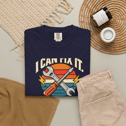 I Can Fix It. I Just Don't Want To. T-Shirt | Retro Garage Mechanic Tee