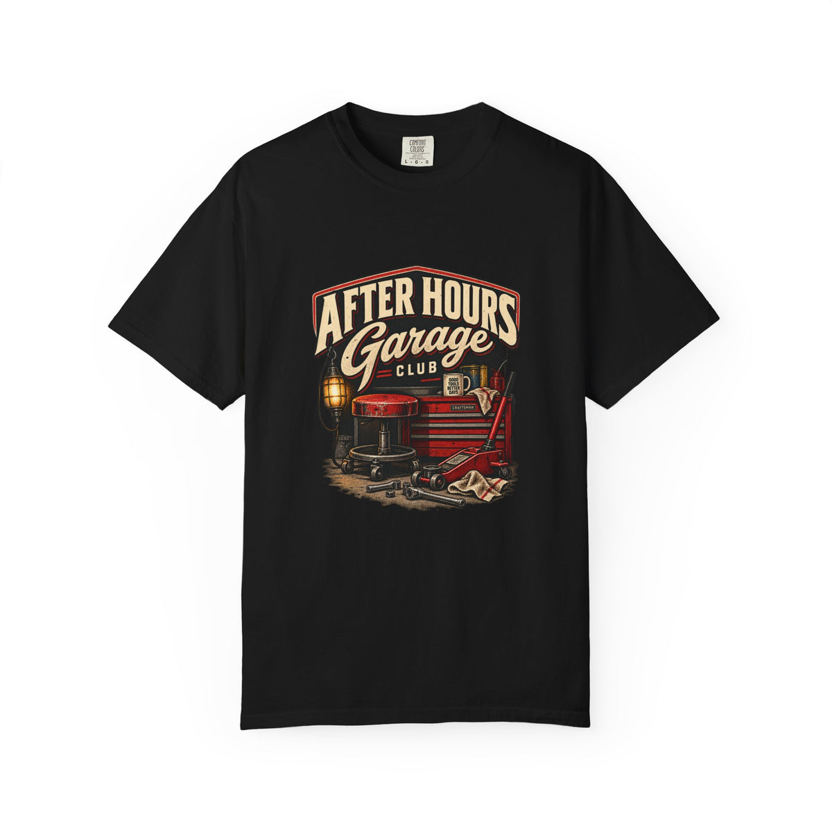After Hours Garage Club T-Shirt | Retro Mechanic Workshop Tee