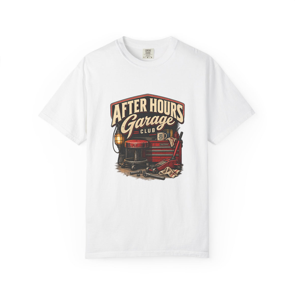 After Hours Garage Club T-Shirt | Retro Mechanic Workshop Tee