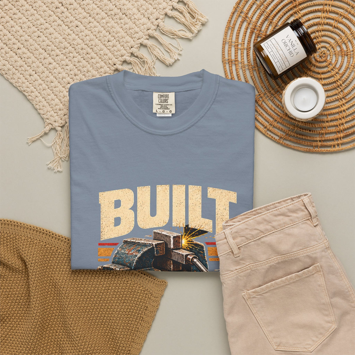 Built Not Bought T-Shirt | Retro Garage Workshop Tee
