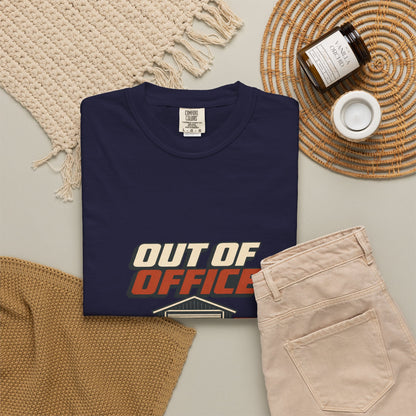 Out of Office In the Garage T-Shirt | Retro Garage Car Tee