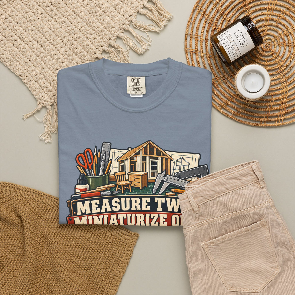Measure Twice. Miniaturize Once. T-Shirt | 1:12 Scale Miniaturist Tee