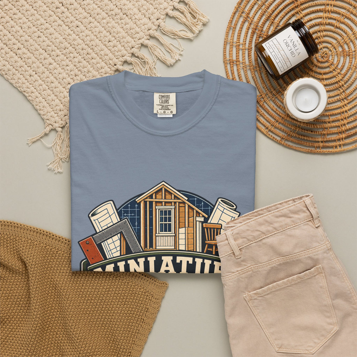 Vintage 1:12 scale construction department graphic tee for miniaturists