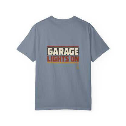 GARAGE LIGHTS ON T-Shirt | Retro Workshop Tee