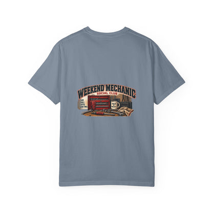 Weekend Mechanic Social Club T-Shirt | Retro Garage Workshop Tee