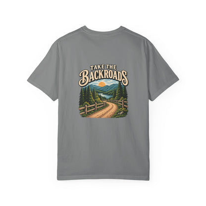 Take the Backroads T-Shirt | Retro Mountain Road Outdoor Tee