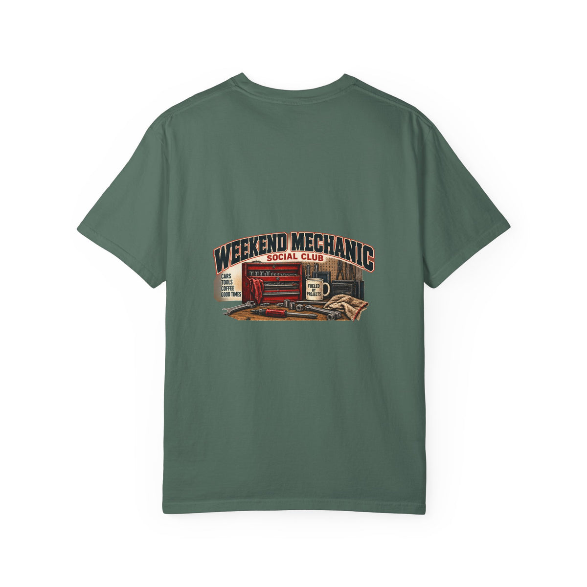 Weekend Mechanic Social Club T-Shirt | Retro Garage Workshop Tee