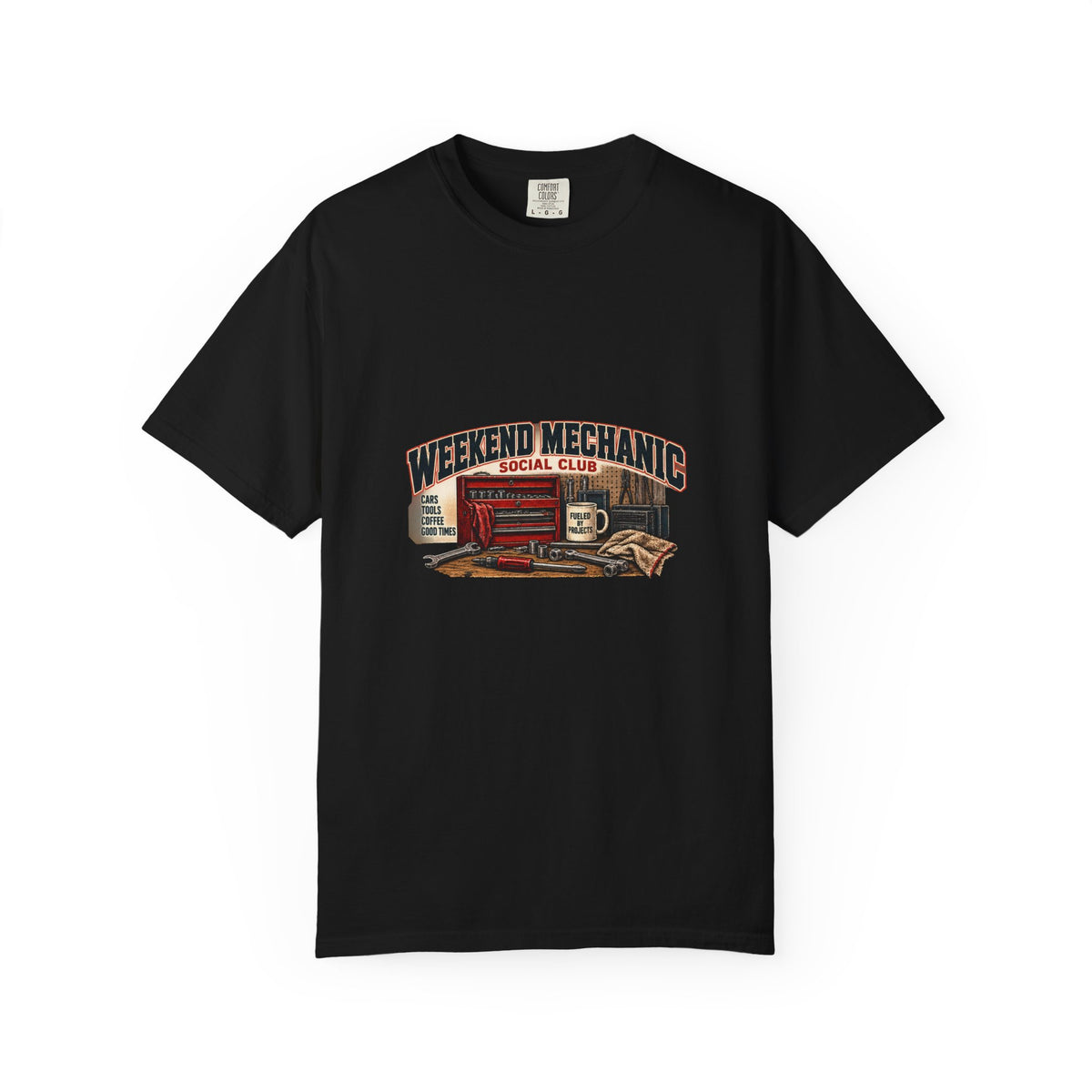 Weekend Mechanic Social Club T-Shirt | Retro Garage Workshop Tee