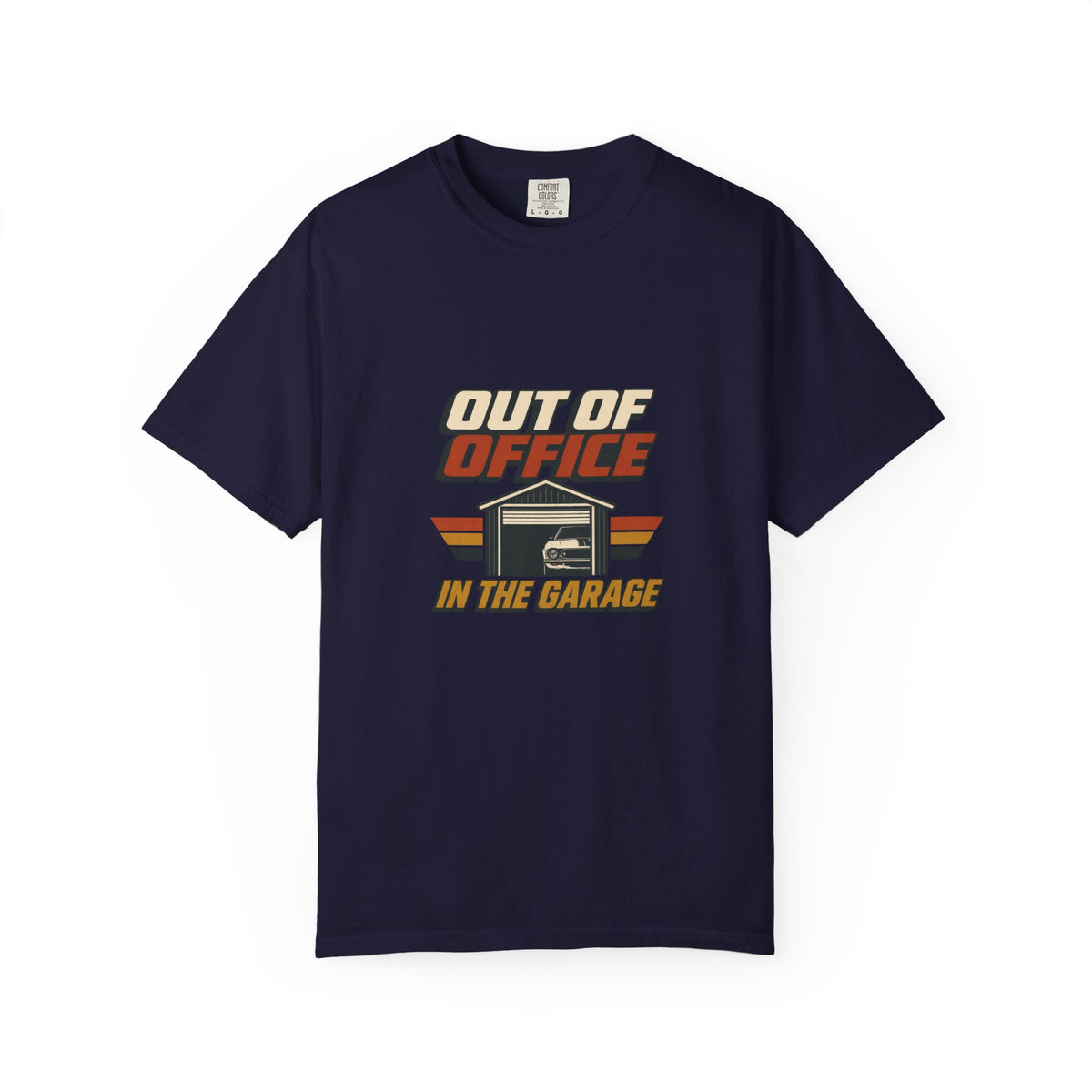 Out of Office In the Garage T-Shirt | Retro Garage Car Tee
