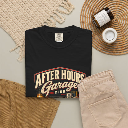 After Hours Garage Club T-Shirt | Retro Mechanic Workshop Tee