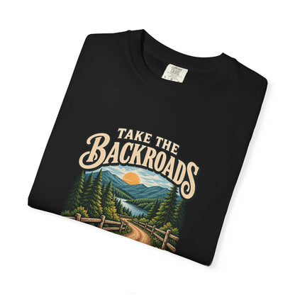 Take the Backroads T-Shirt | Retro Mountain Road Outdoor Tee