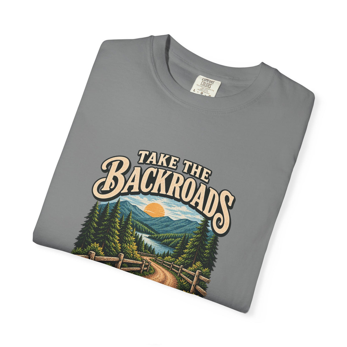 Take the Backroads T-Shirt | Retro Mountain Road Outdoor Tee