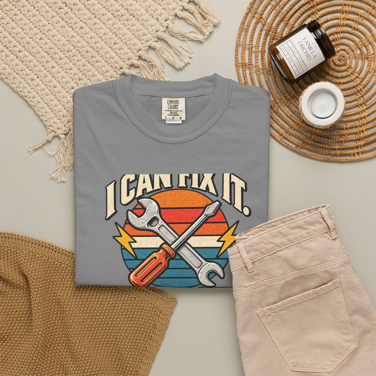 I Can Fix It. I Just Don't Want To. T-Shirt | Retro Garage Mechanic Tee