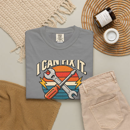 I Can Fix It. I Just Don't Want To. T-Shirt | Retro Garage Mechanic Tee