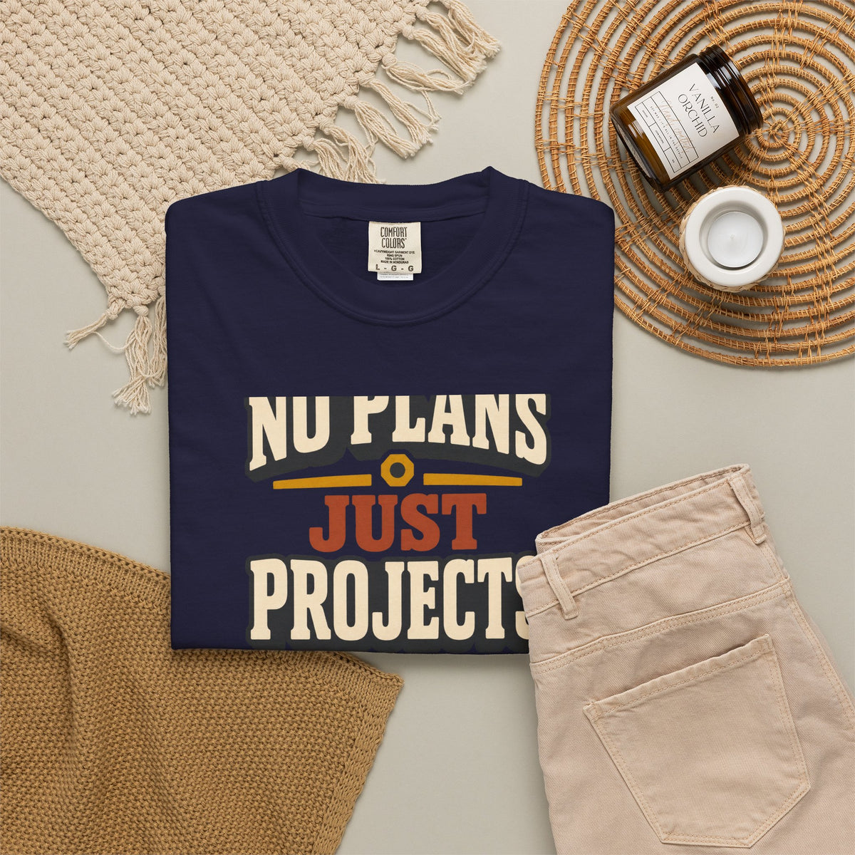 No Plans Just Projects T-Shirt | Retro Workshop Tee