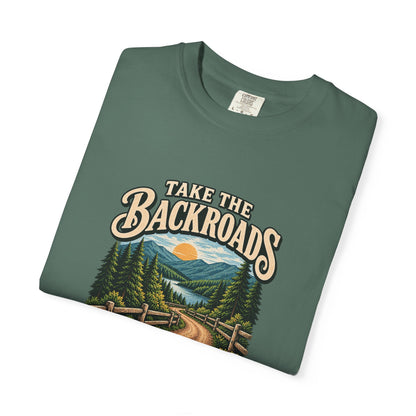 Take the Backroads T-Shirt | Retro Mountain Road Outdoor Tee