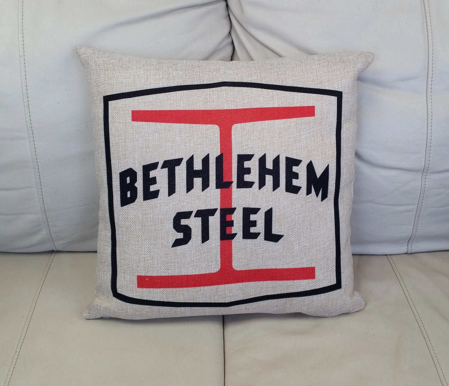 Bethlehem Steel Pillow by Flood City Fabrications