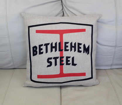 Bethlehem Steel Pillow by Flood City Fabrications
