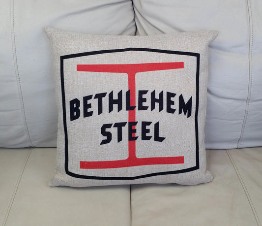 Bethlehem Steel Pillow by Flood City Fabrications