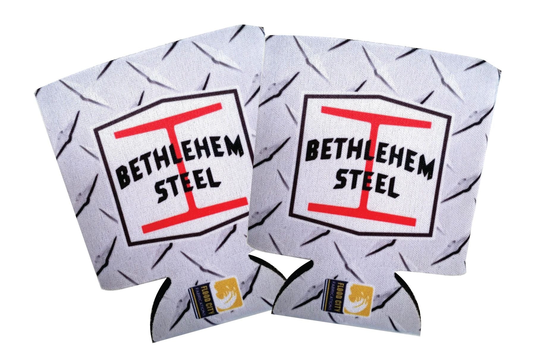 Bethlehem Steel Beverage Insulators Can Koozie Pair (2) by Flood City Fabrications