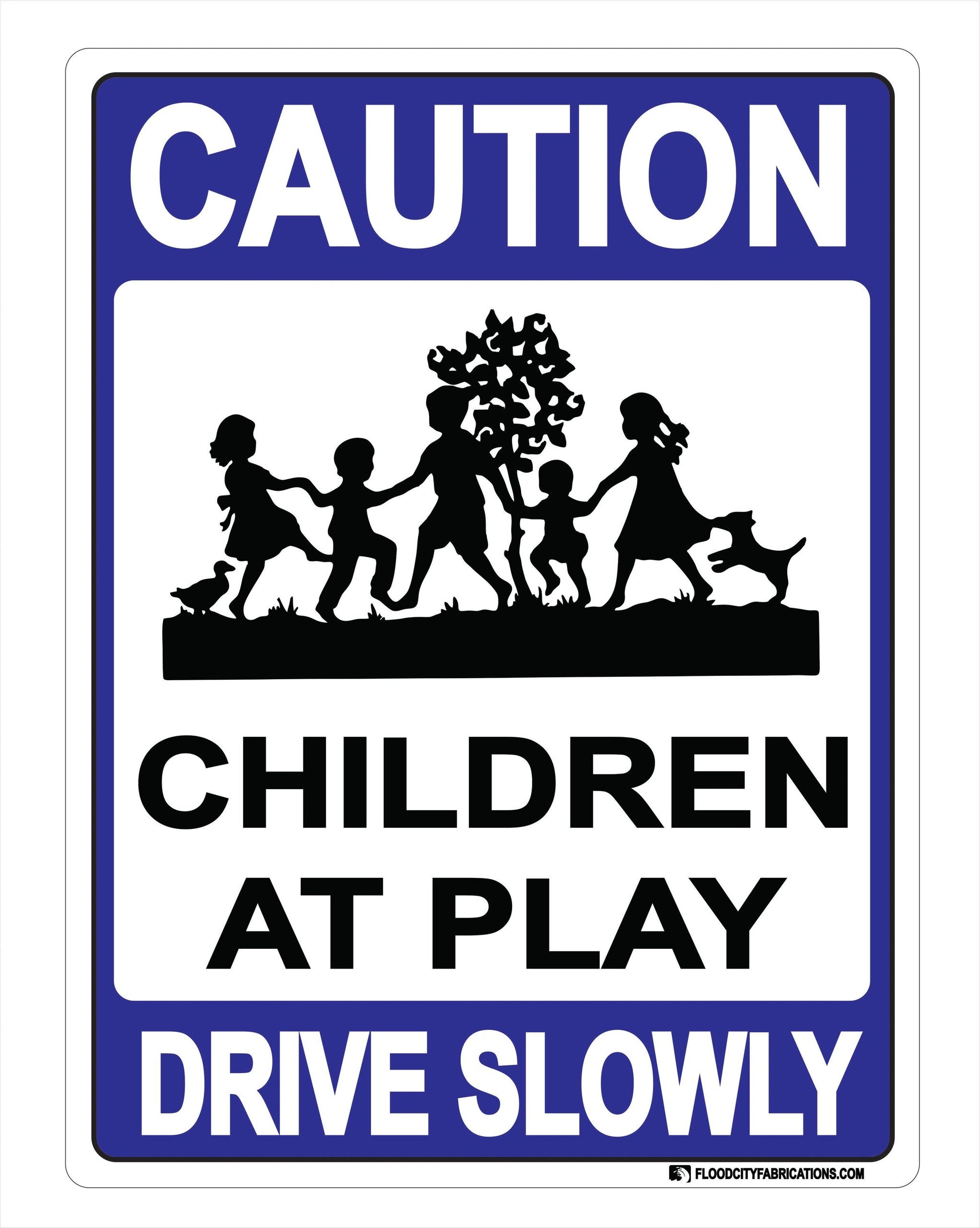 Caution Children At Play Sign Drive Slowly Keep Kids Safe – alternate product view