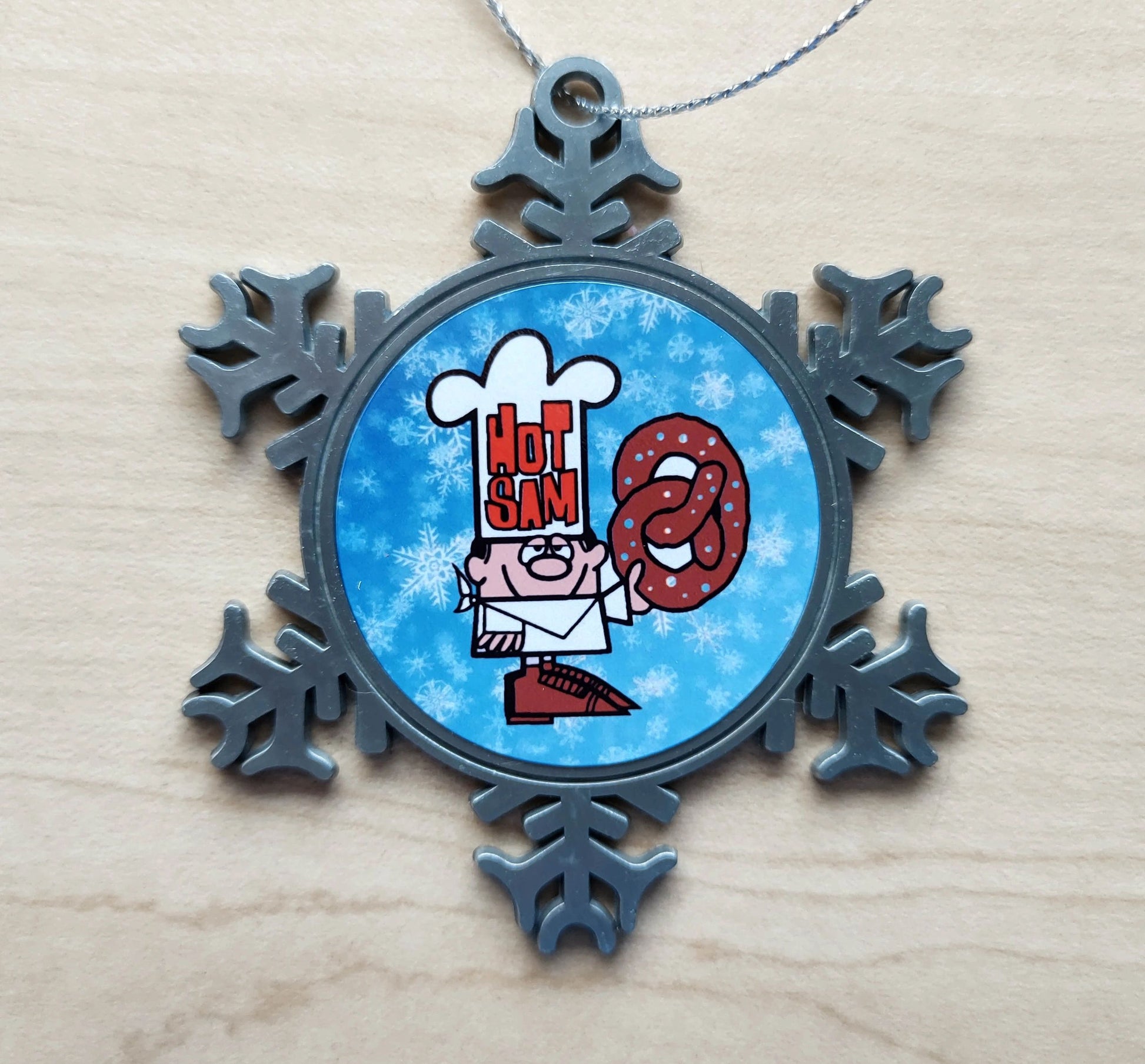Hot Sam Pretzel Christmas Ornament Richland Mall Johnstown by Flood City Fabrications