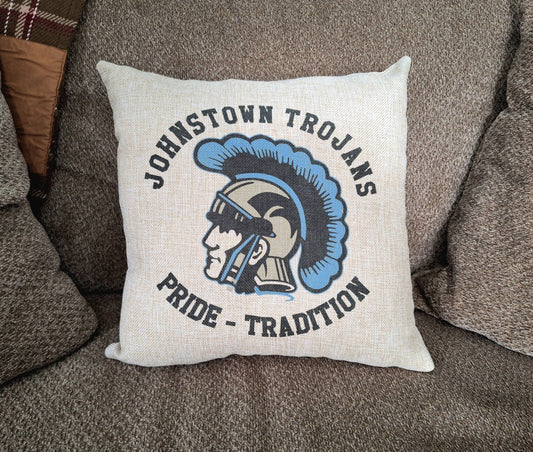 Johnstown Trojans Pillow PA Pennsylvania by Flood City Fabrications