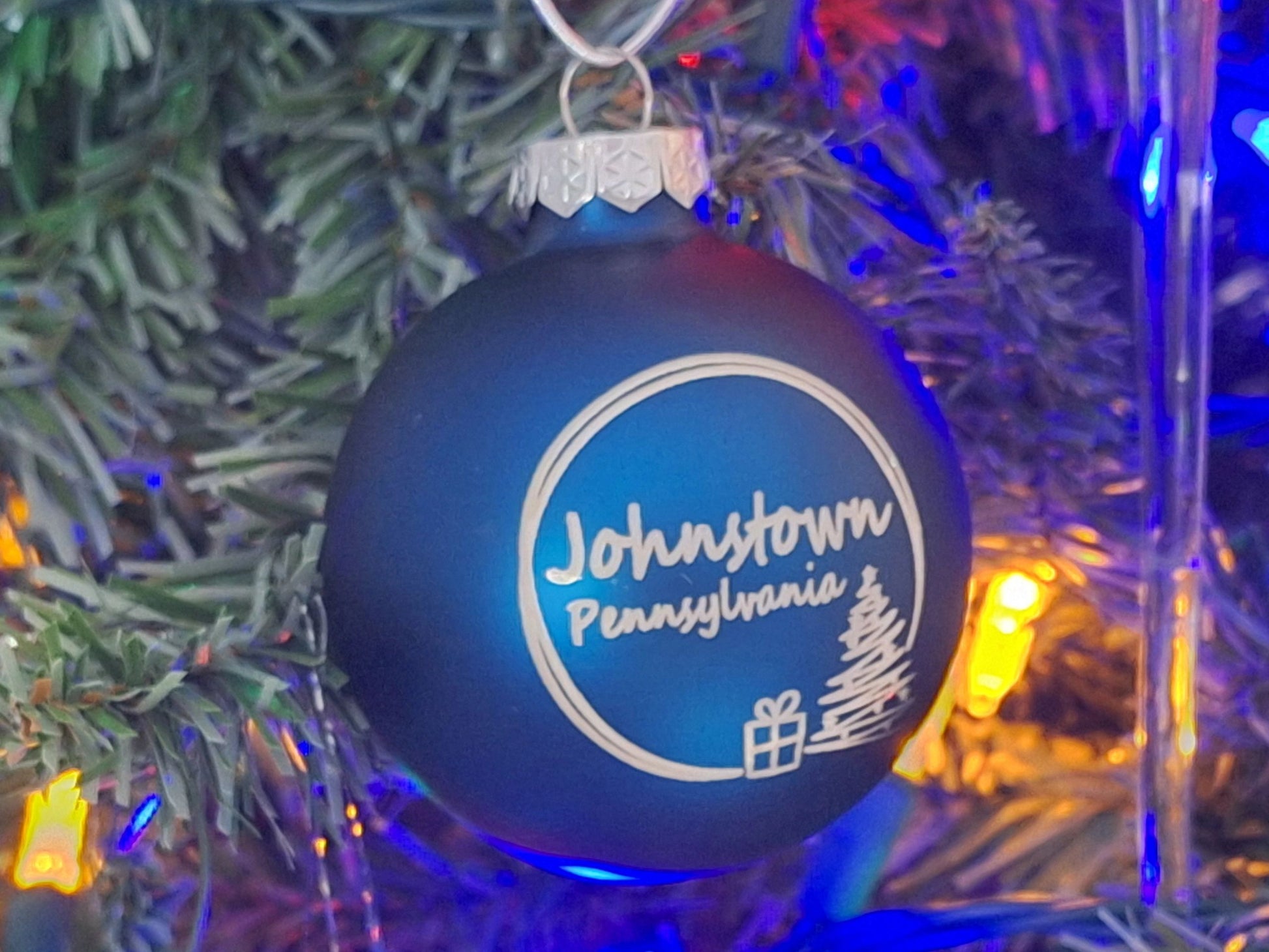 Johnstown Pennsylvania Christmas Ornament 3" Glass Ball – alternate product view