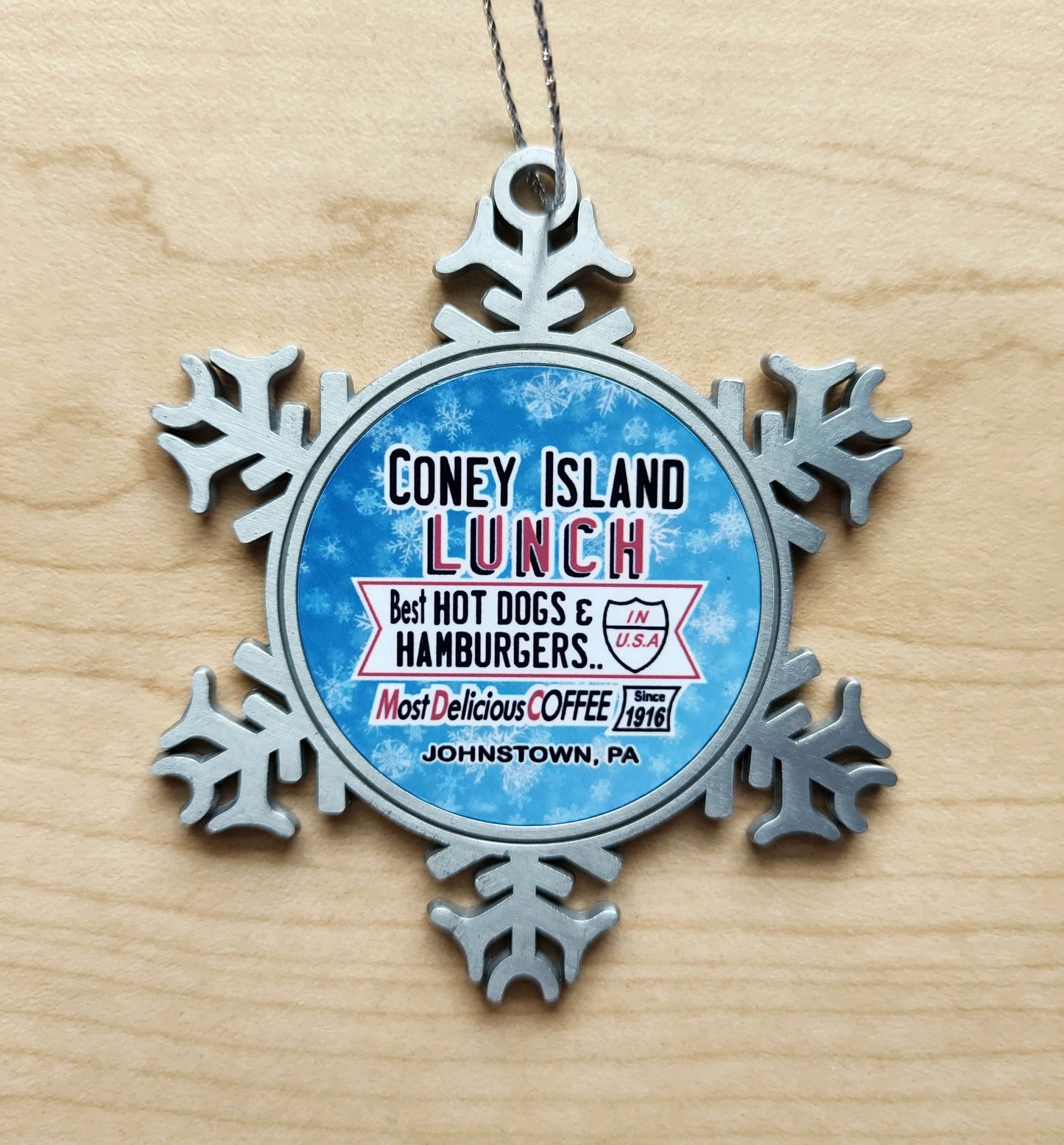 Coney Island Johnstown Christmas Ornament Metal by Flood City Fabrications