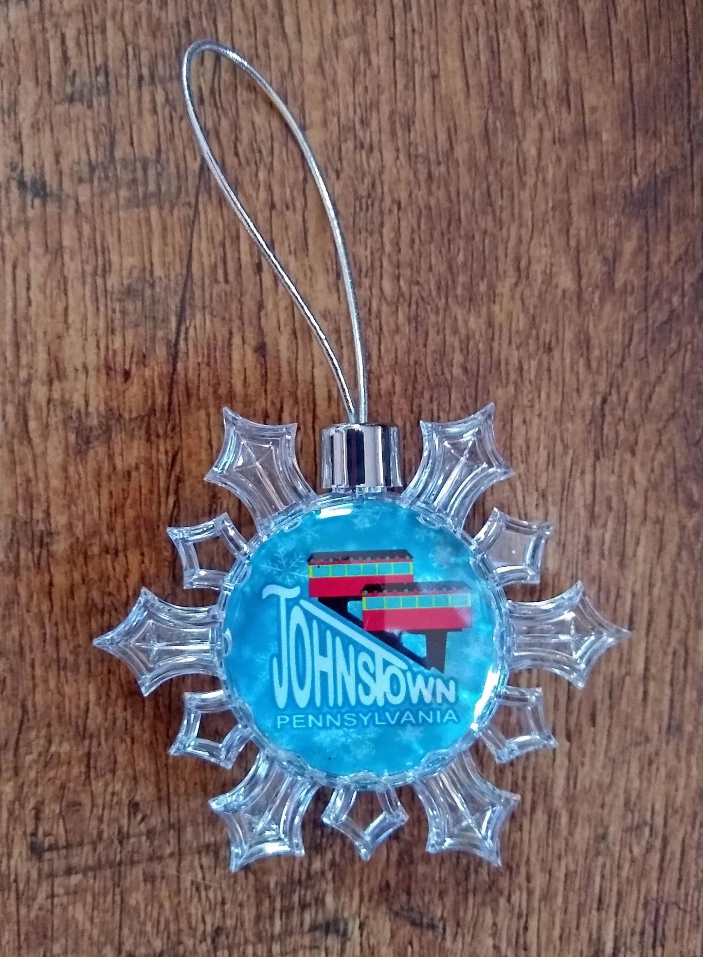 Johnstown, PA Inclined Plane Christmas Ornament Snow Flake – alternate product view