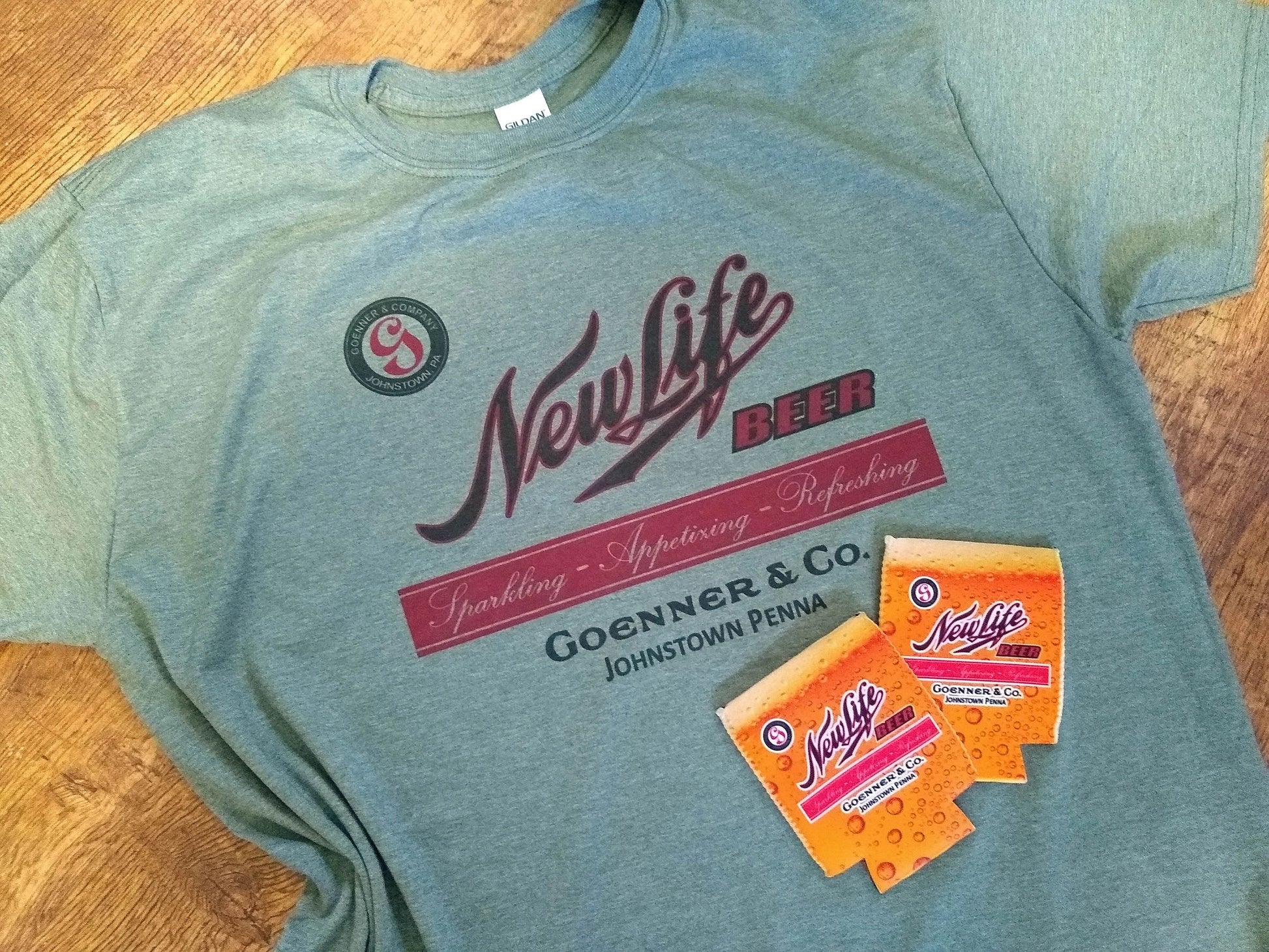 New Life Goenner Beer Johnstown PA T-Shirt – alternate product view