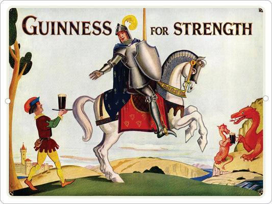 Vintage Reproduction Guinness For Strength Beer Sign – 9x12 by Flood City Fabrications