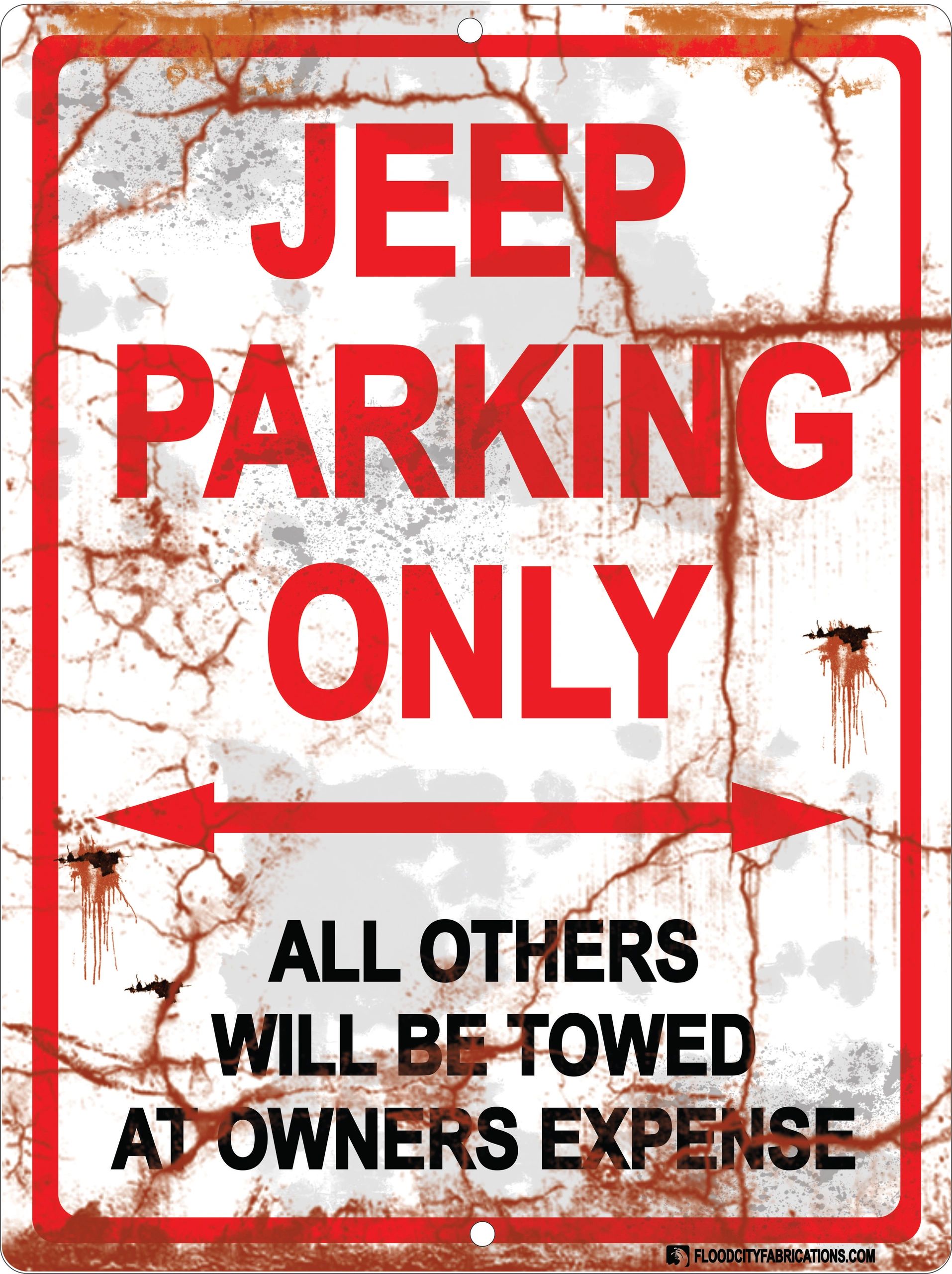 Jeep Parking Only Sign by Flood City Fabrications